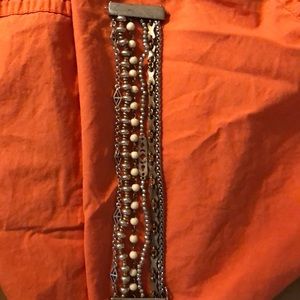 Multi colored silver and gold bracelet